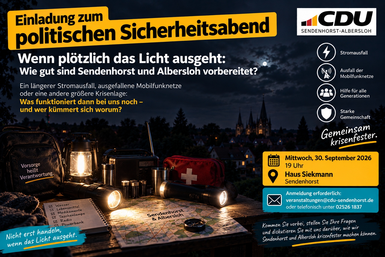 Einladung zum politischen Sicherheitsabend